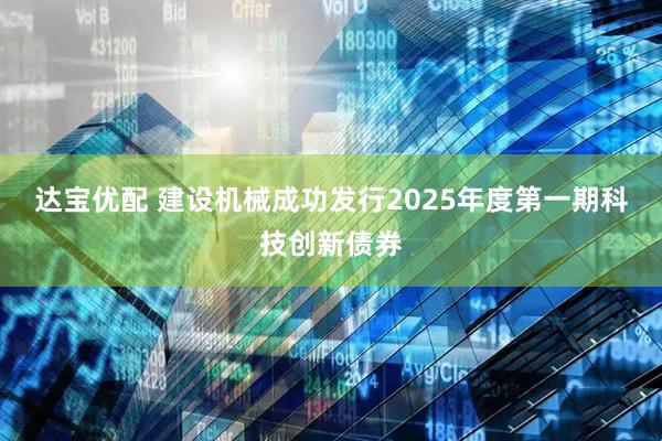 达宝优配 建设机械成功发行2025年度第一期科技创新债券